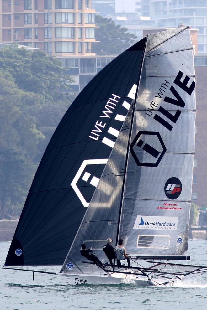 Ilve off Double Bay - 2015 18ft Skiffs R. Watt Memorial Trophy © Frank Quealey /Australian 18 Footers League http://www.18footers.com.au